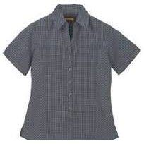 Ladies Pioneer Check Blouse Short Sleeve