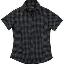 Ladies Pioneer Check Blouse Short Sleeve